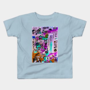 Street Graffiti Art Sticker Style Design Kids T-Shirt